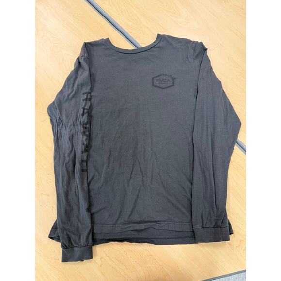 RVCA Hawaii Long Sleeve T-Shirt Black Size L - Picture 1 of 4